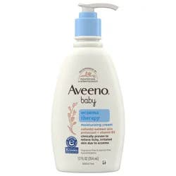 Aveeno Baby Eczema Therapy Moisturizing Cream, Natural Colloidal Oatmeal & Vitamin B5, Baby Eczema Cream for Dry, Itchy, Irritated Skin Due to Eczema, Paraben- & Steroid-Free, 12 fl. oz