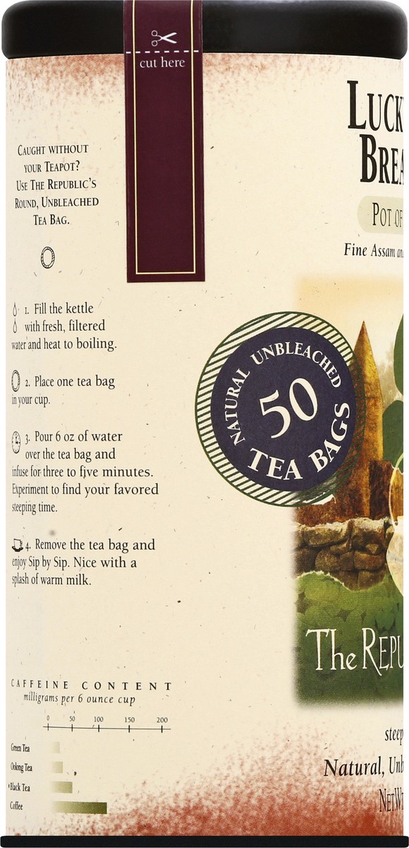 slide 10 of 12, The Republic of Tea Bags Lucky Irish Breakfast Black Tea - 50 ct, 50 ct