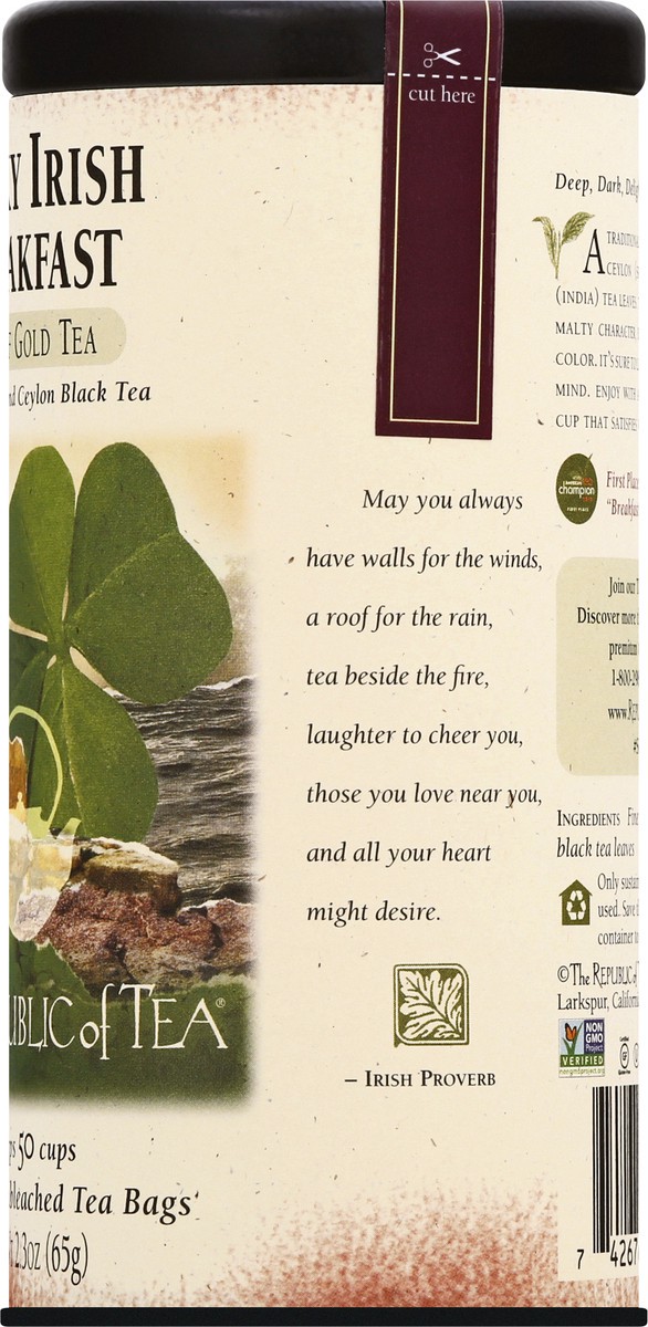 slide 4 of 12, The Republic of Tea Bags Lucky Irish Breakfast Black Tea - 50 ct, 50 ct