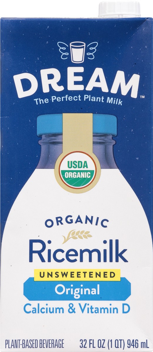 slide 2 of 9, Dream Organic Unsweetened Original Ricemilk 32 fl oz, 32 fl oz