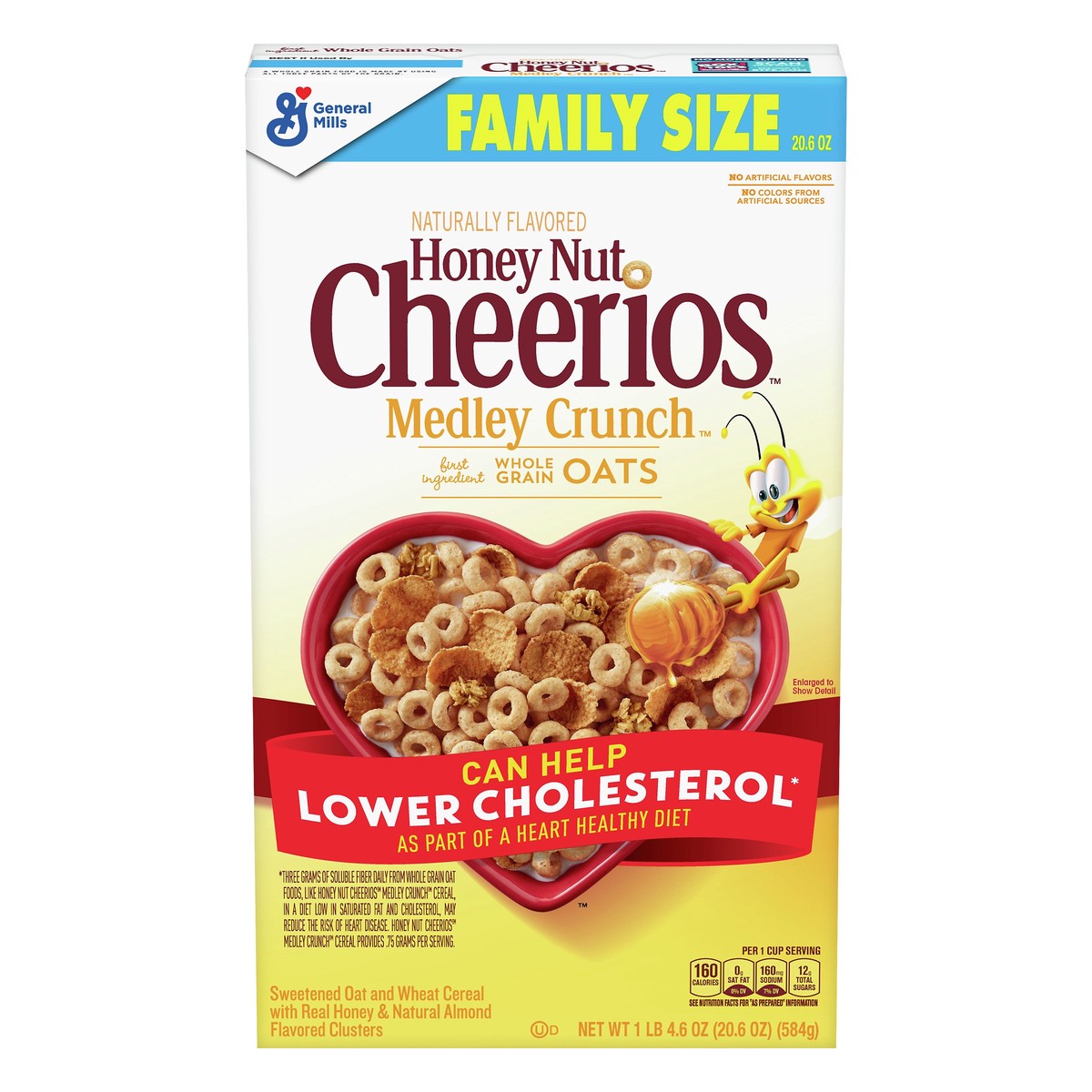 slide 1 of 11, General Mills Honey Nut Cheerios Medley Crunch Cereal, Family Size, 20.6 oz