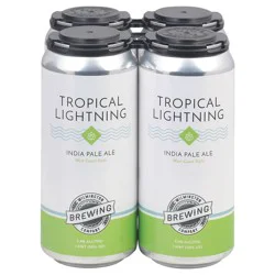 Wilmington Brewing Company West Coast Style India Pale Ale Tropical Lightning Beer, 4 - 1 pint Cans