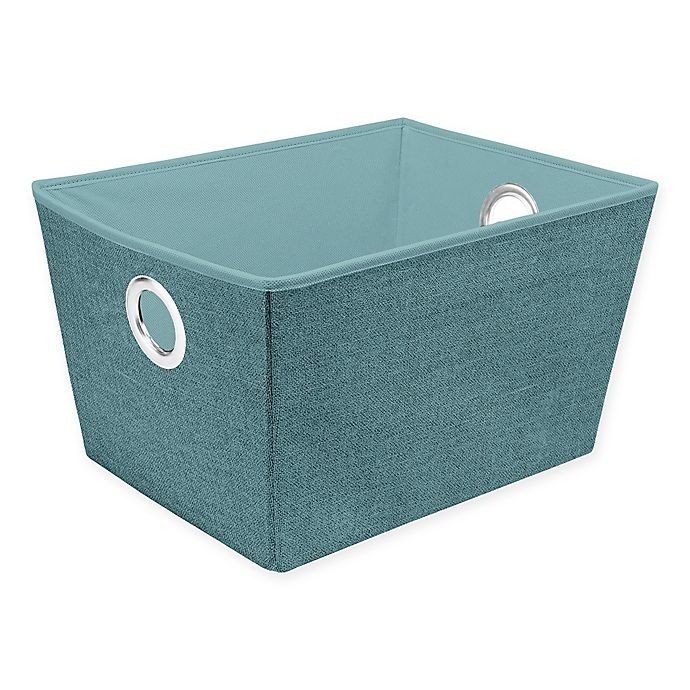 slide 1 of 1, Simplify Medium Grommet Storage Tote - Blue, 1 ct