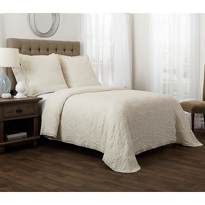 slide 1 of 2, Bridge Street Sierra Full/Queen Coverlet - Ivory, 1 ct