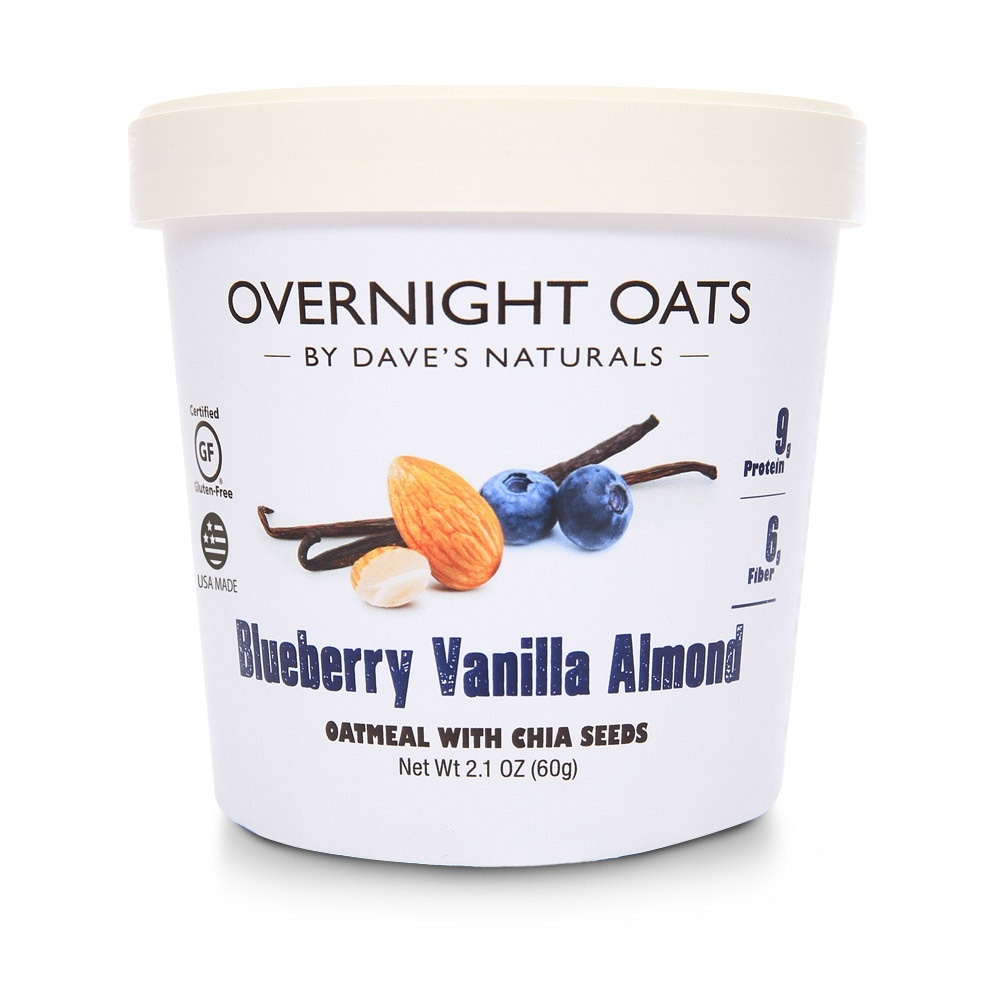 slide 1 of 1, Dave's Gourmet Oats Blueberry Almond, 2.0999999 oz