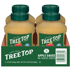 Tree Top No Sugar Added Apple Sauce 4 - 47.3 oz Jars