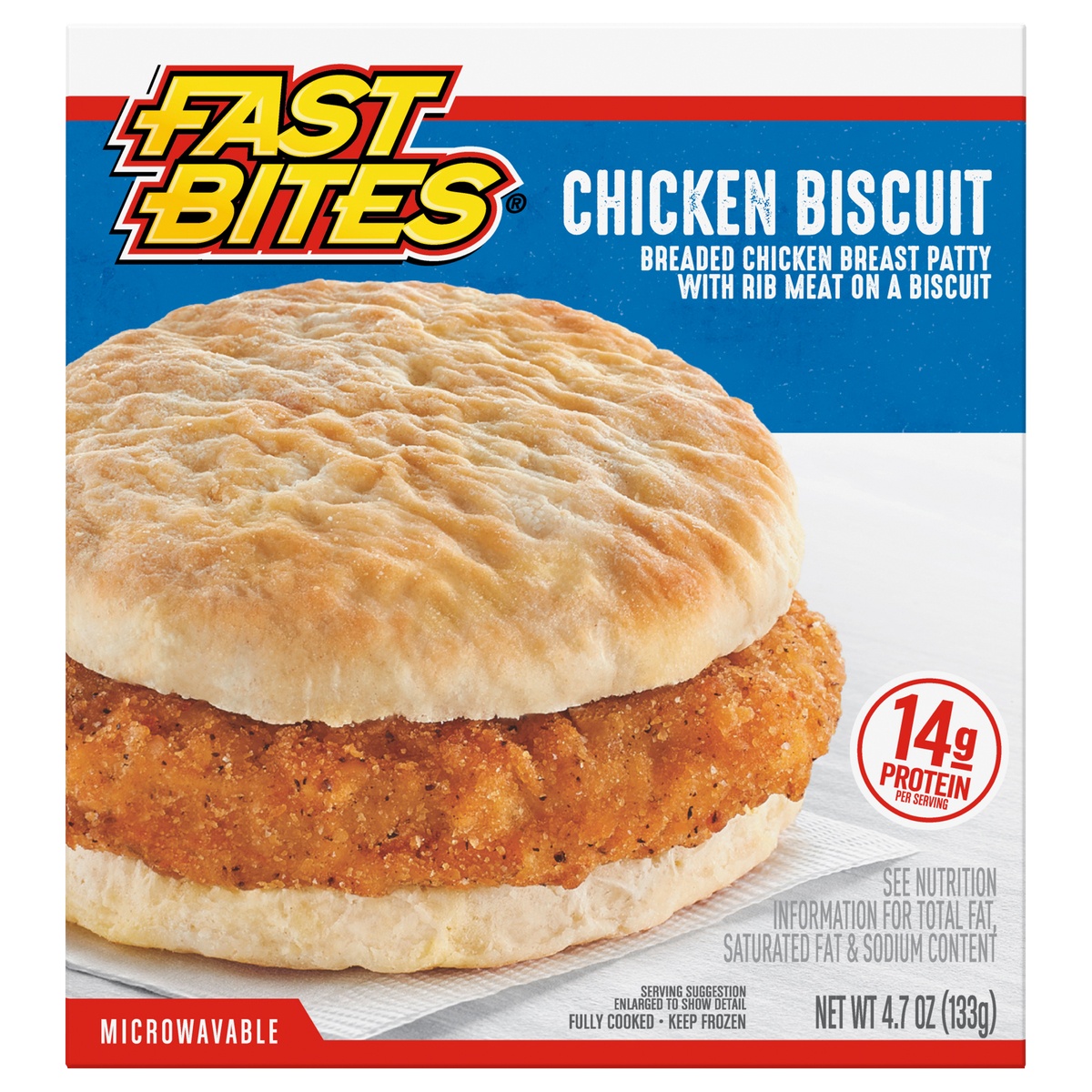 slide 1 of 1, Fast Bites Breakfast Chicken Biscuit, 4.7 oz