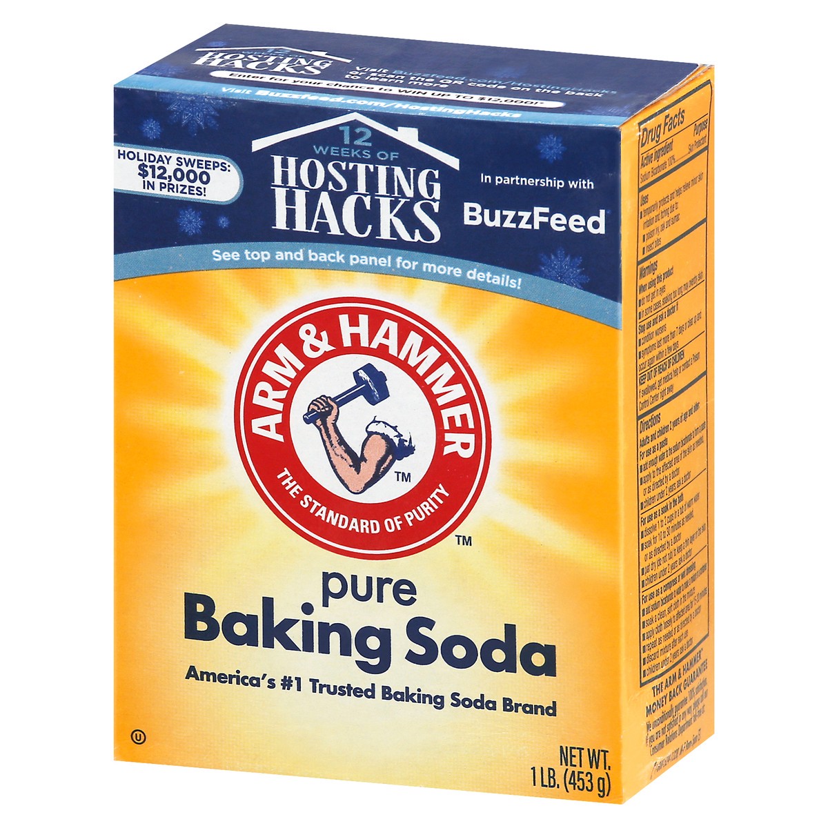 slide 7 of 9, ARM & HAMMER Pure Baking Soda, For Baking, Cleaning & Deodorizing, 1 lb Box, 16 oz