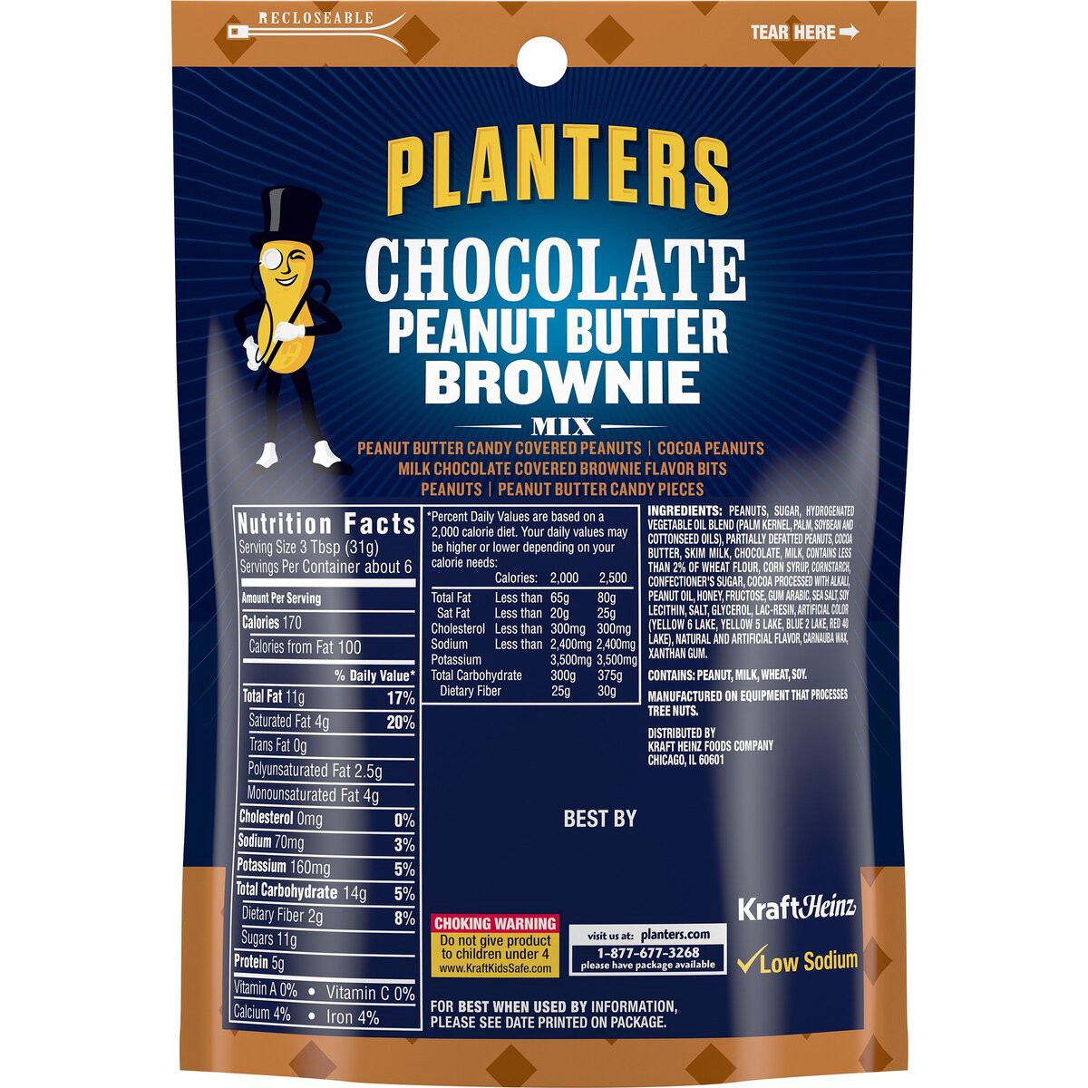 slide 7 of 7, Planters Chocolate Peanut Butter Brownie Mix, 6.5 oz