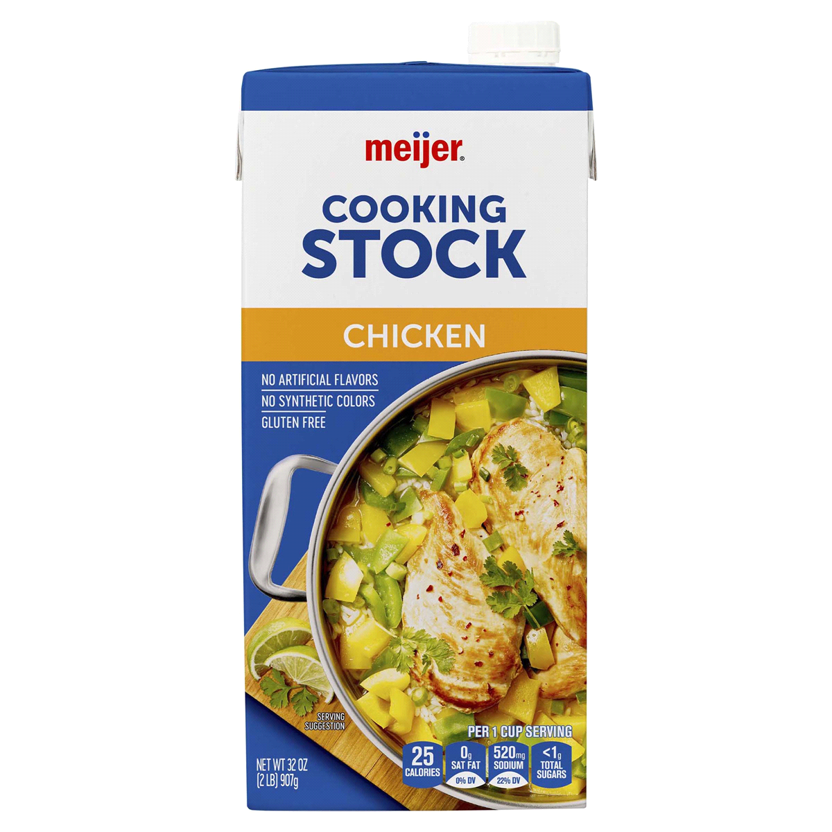 slide 1 of 5, Meijer Chicken Stock, 32 oz