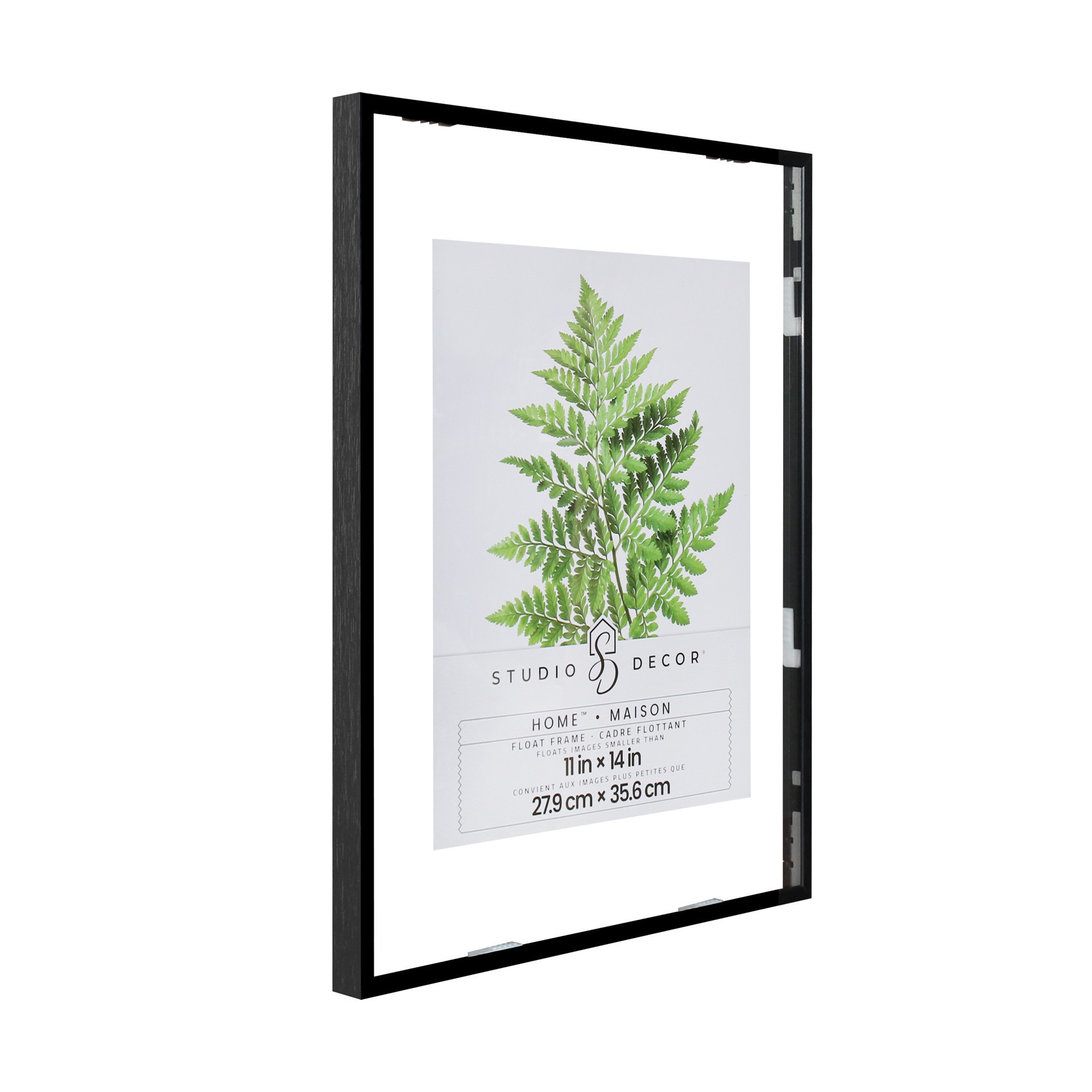 slide 4 of 5, Home Black Metal Float Frame By Studio Decor, 11 in x 14 in