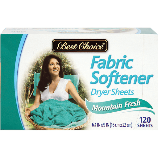 slide 1 of 1, Best Choice Mountain Breeze Fabric Softener Sheets, 120 ct