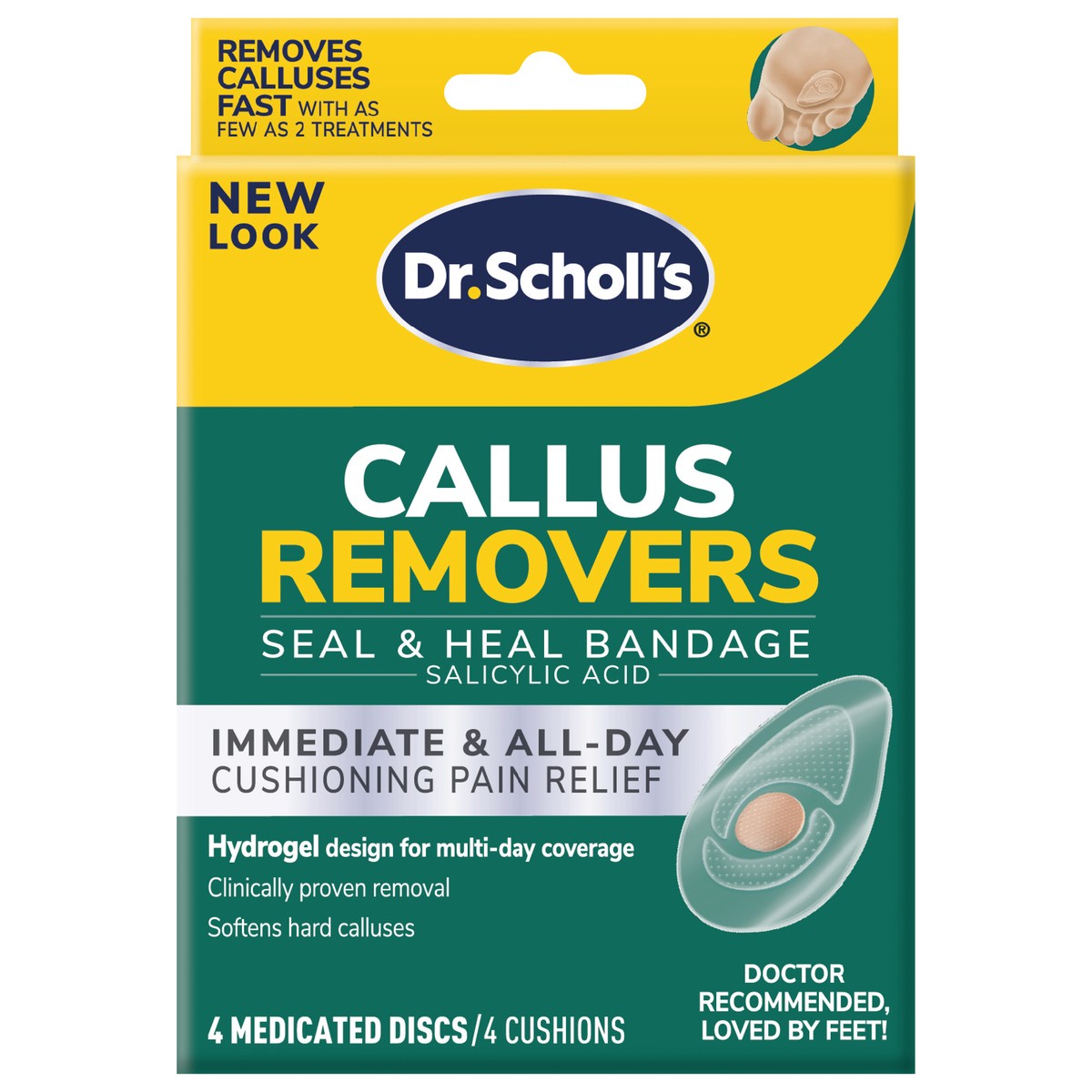 slide 1 of 3, Dr. Scholl's Callus Removers with Duragel Technology, 4 ct