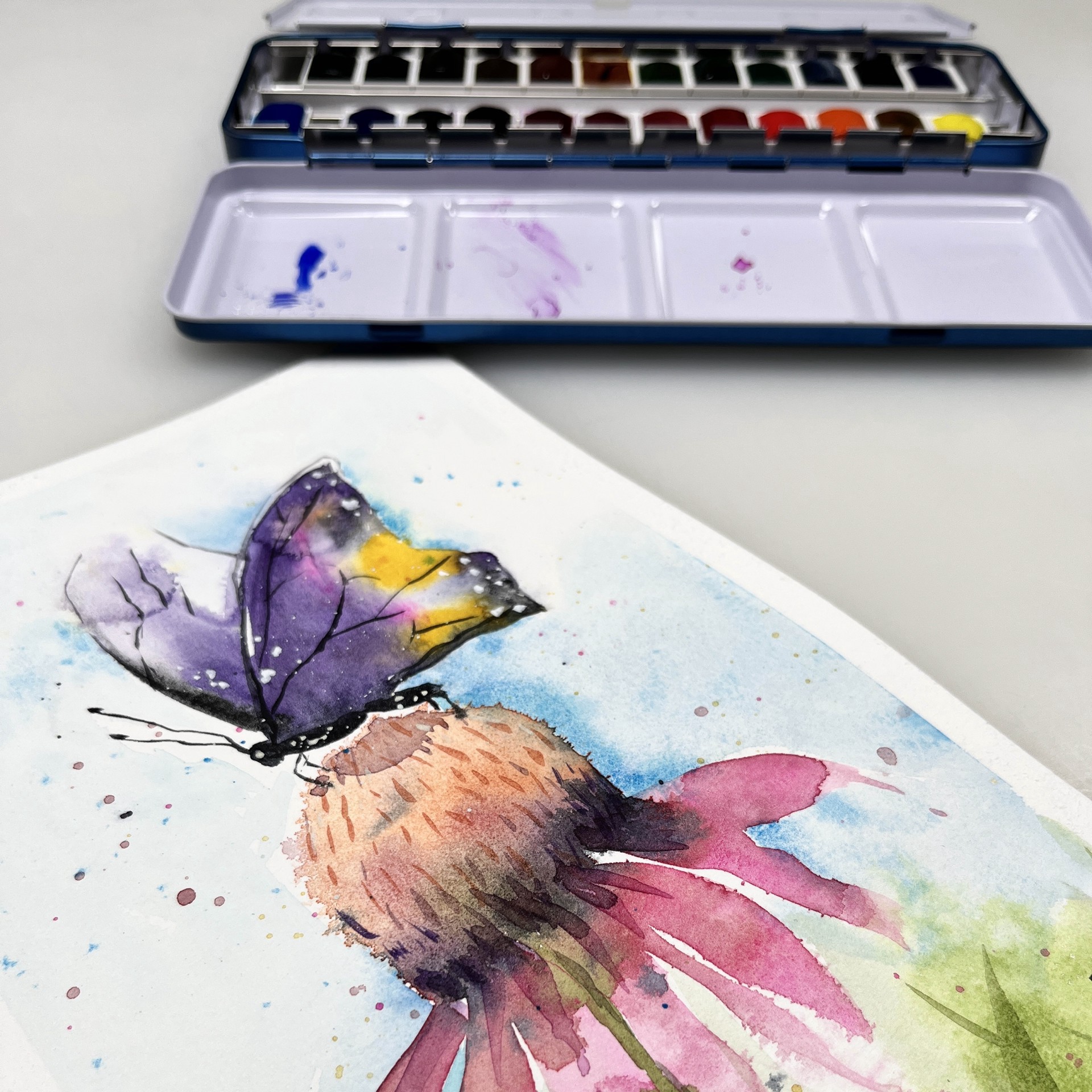 slide 2 of 7, Yasutomo Niji Artist Watercolors Studio Set, includes 24 assorted colors