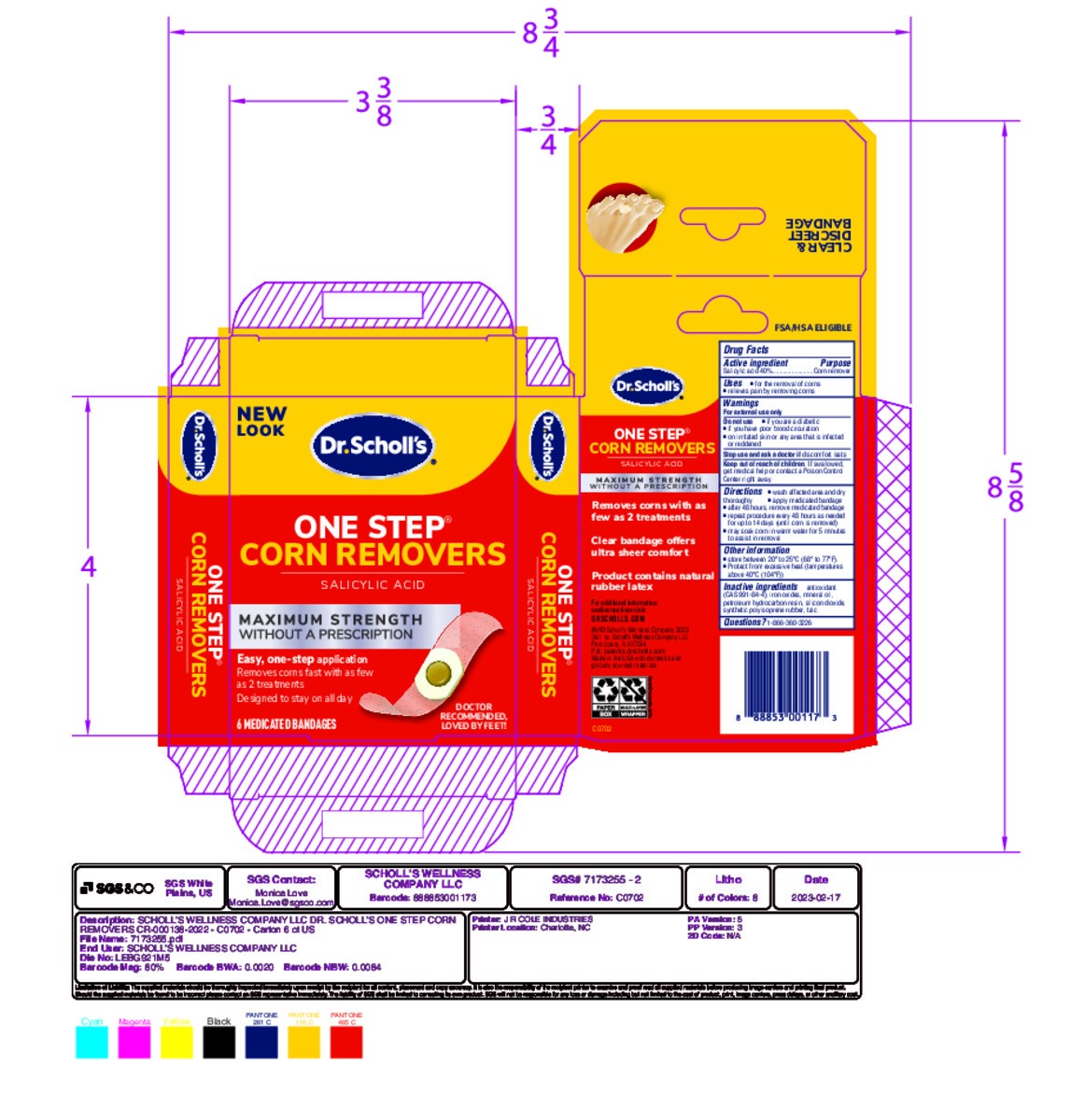 slide 9 of 9, Dr. Scholl's Corn Remover, 6 ct