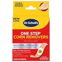 Dr. Scholl's One-Step Corn Removers, Maximum Strength, 6 ct