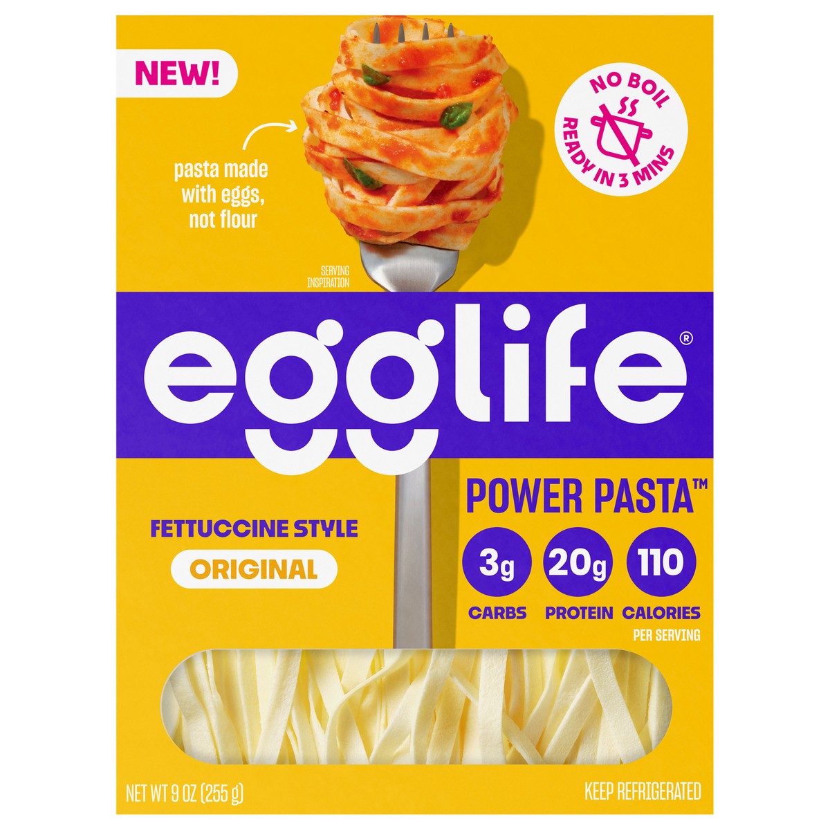 slide 1 of 14, egglife Gluten Free Original POWER PASTA, 9 oz