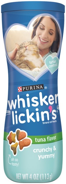 slide 1 of 3, Whisker Lickin's Purina Tuna Whisker Lickins Cat Treats, 4 oz