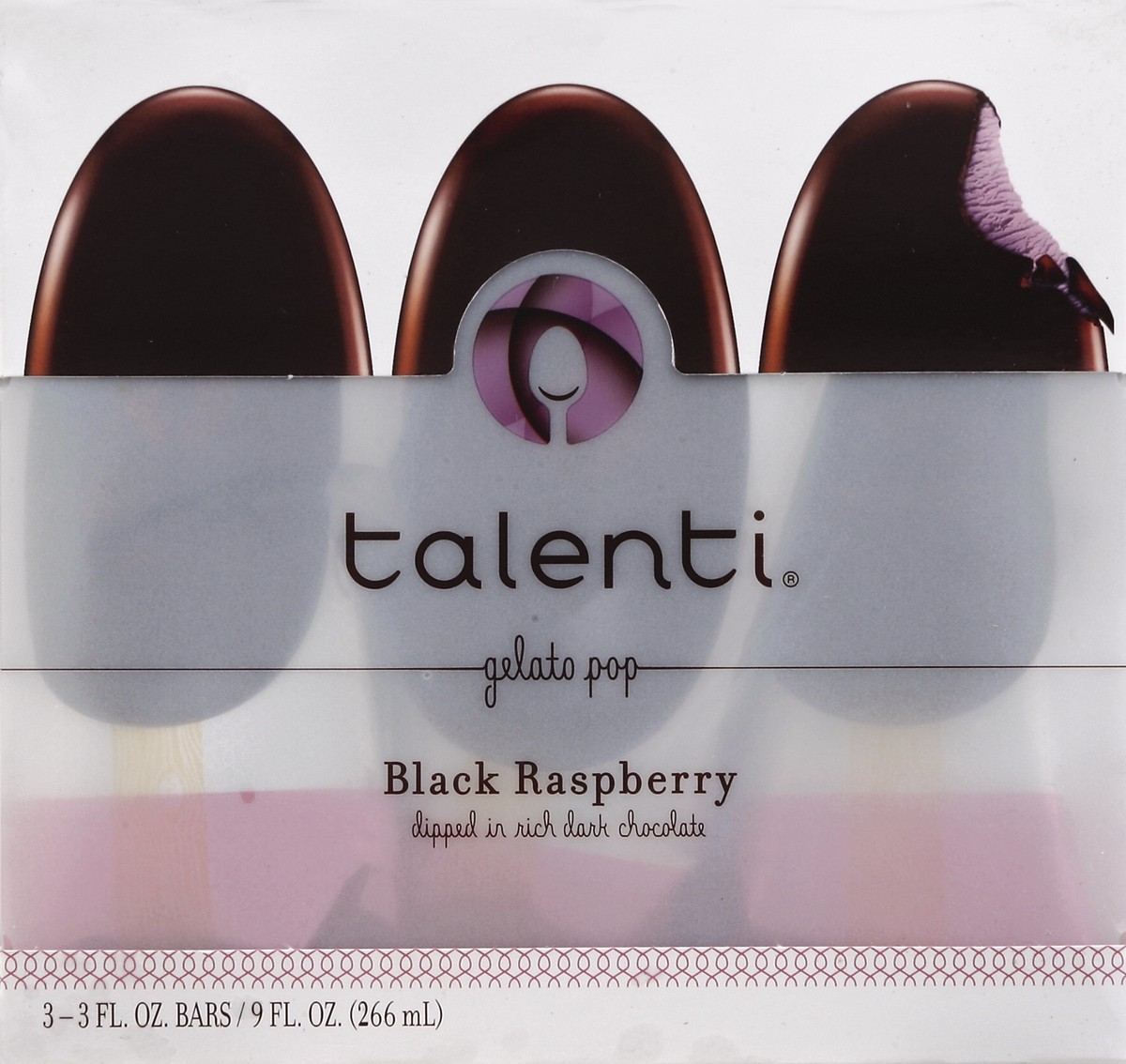 slide 4 of 4, Talenti Gelato Pop Raspberry Chocolate, 9 oz