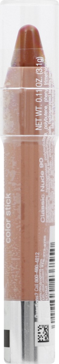 slide 8 of 9, Neutrogena MoistureSmooth Color Stick - Classic Nude 90, 0.11 oz