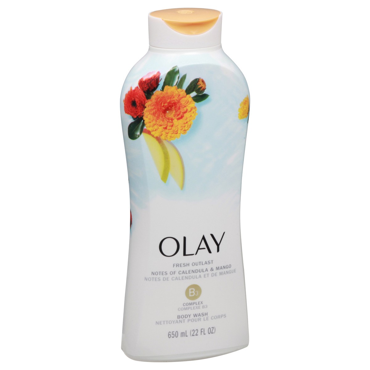 slide 8 of 9, Olay Fresh Outlast Calendula & Mango Body Wash 22 fl oz, 22 fl oz