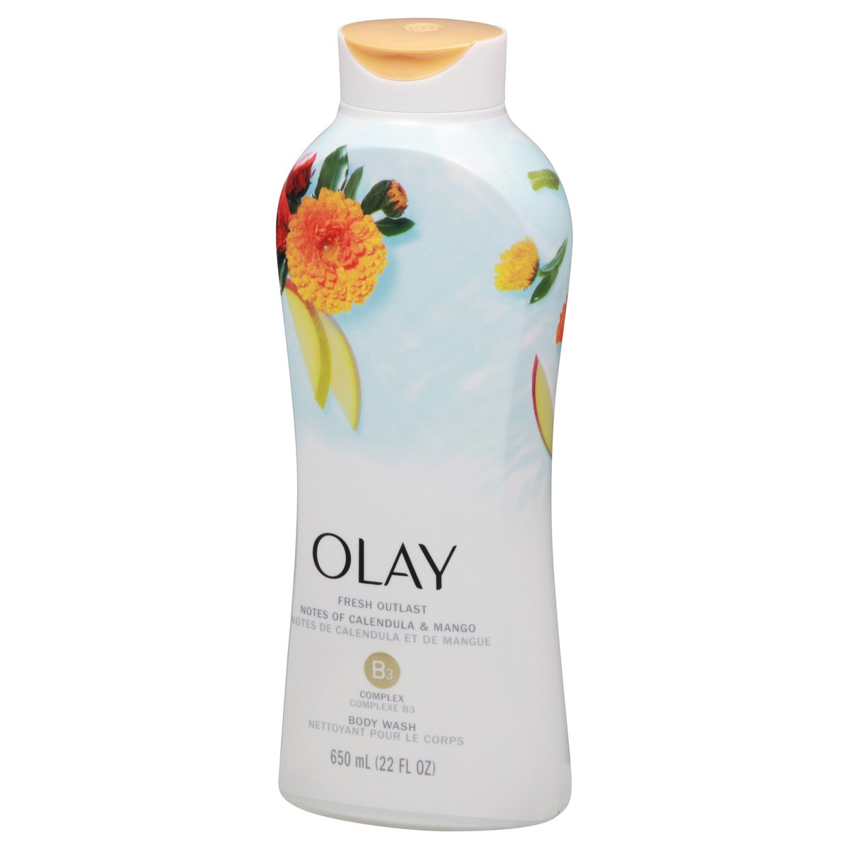 slide 7 of 9, Olay Fresh Outlast Calendula & Mango Body Wash 22 fl oz, 22 fl oz