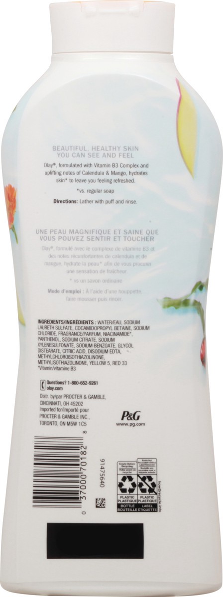 slide 5 of 9, Olay Fresh Outlast Calendula & Mango Body Wash 22 fl oz, 22 fl oz