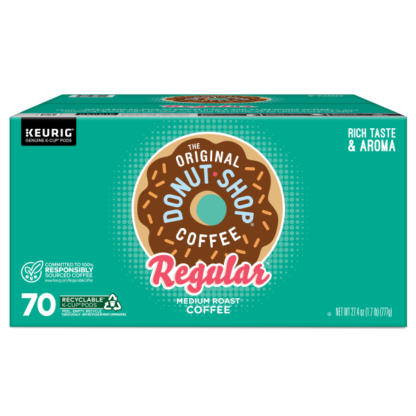slide 3 of 10, The Original Donut Shop Regular Coffee Single-Serve K-Cup, Pack Of - 70 ct, 70 ct