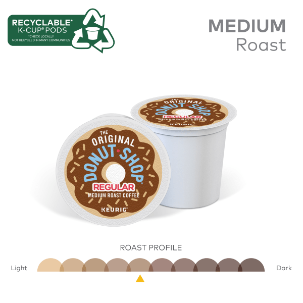 slide 7 of 10, The Original Donut Shop Regular Coffee Single-Serve K-Cup, Pack Of - 70 ct, 70 ct