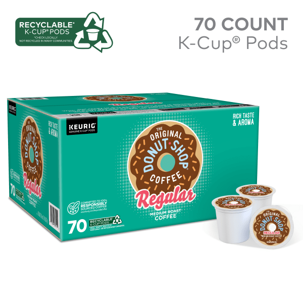 slide 6 of 10, The Original Donut Shop Regular Coffee Single-Serve K-Cup, Pack Of - 70 ct, 70 ct