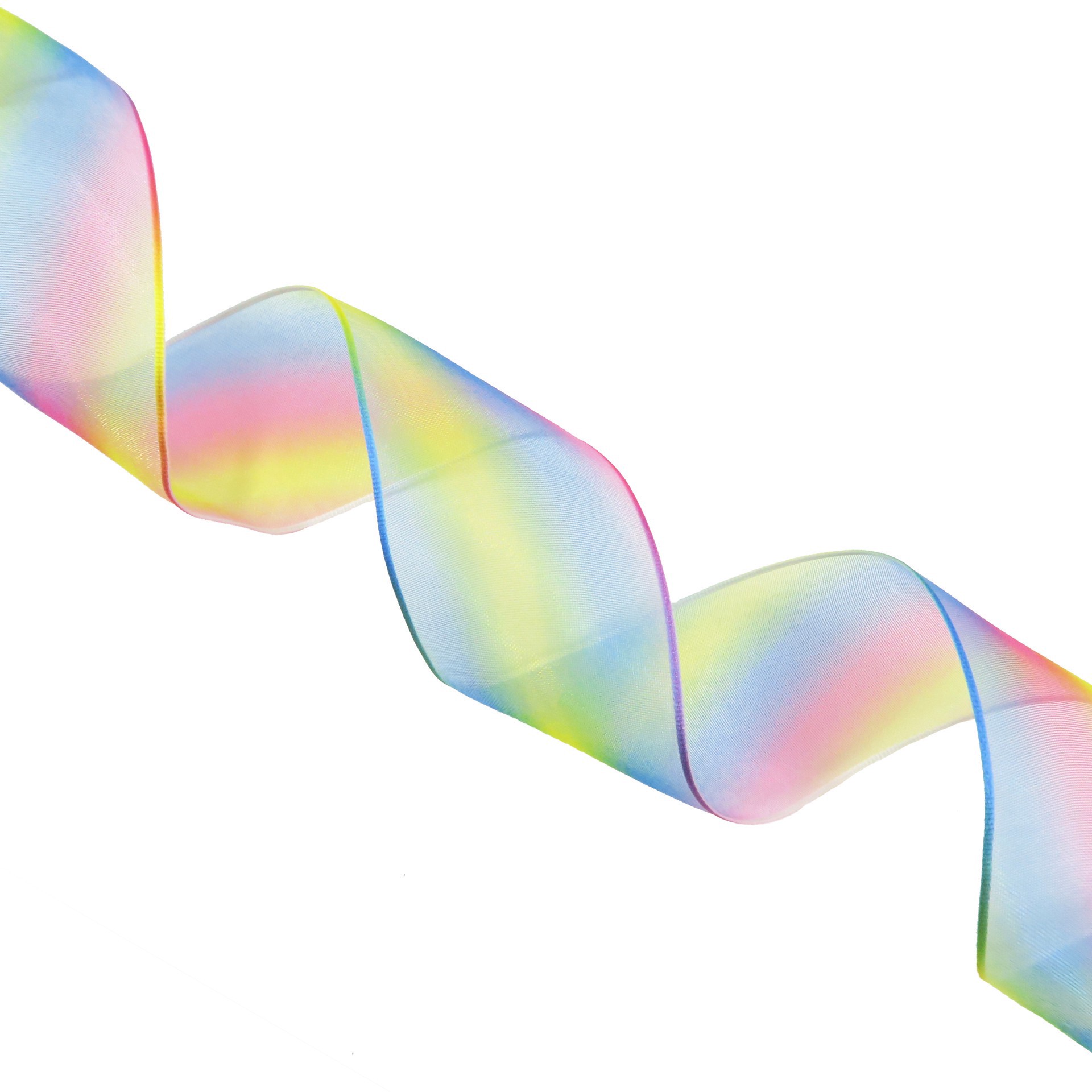 slide 2 of 4, 1.5" X 3yd. Rainbow Wired Sheer Ribbon By Celebrate It Classic, 1.5 in x 3 yd