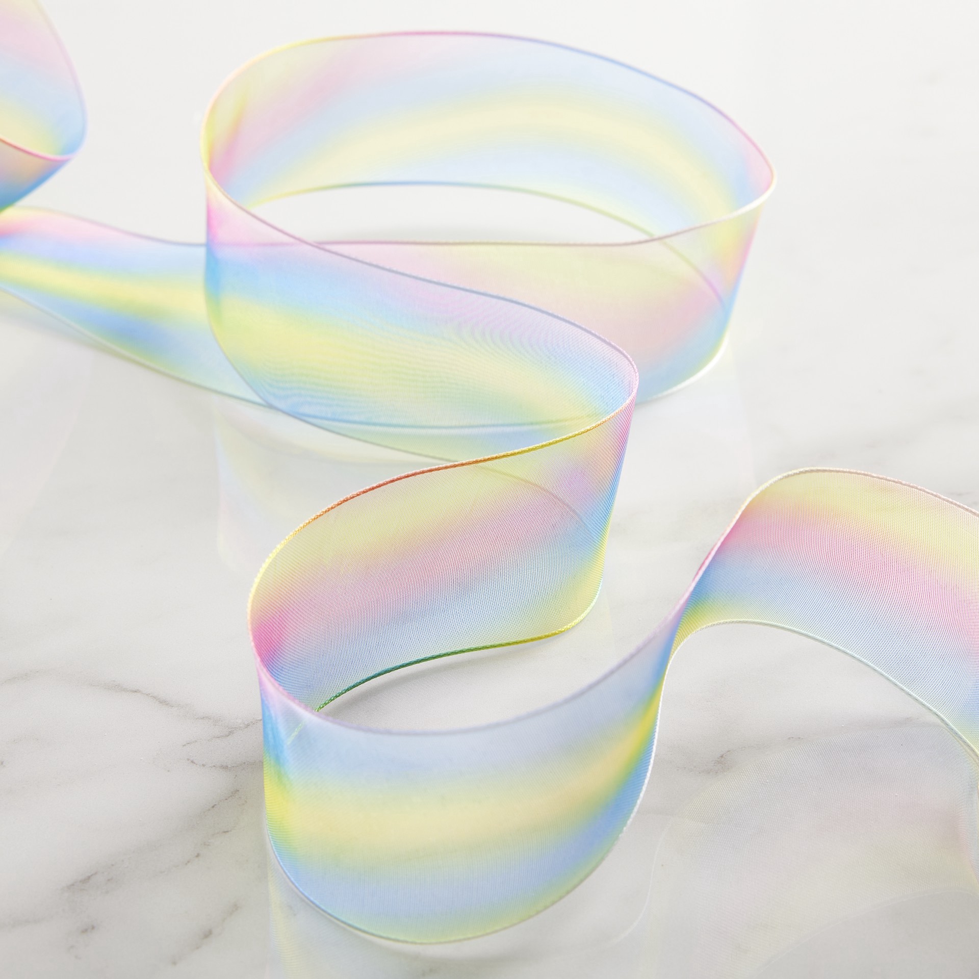 slide 3 of 4, 1.5" X 3yd. Rainbow Wired Sheer Ribbon By Celebrate It Classic, 1.5 in x 3 yd