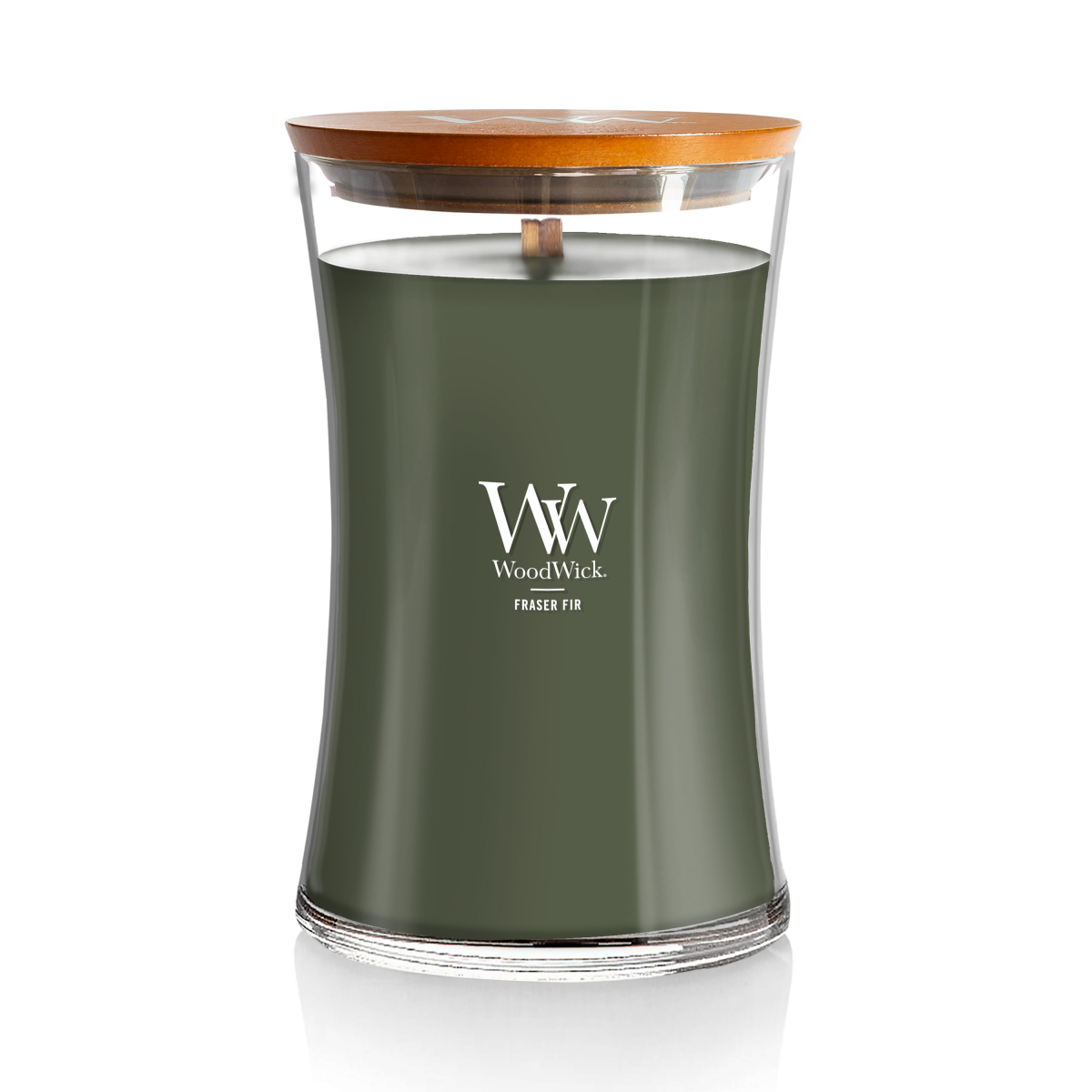 slide 1 of 9, Woodwick Candle Large Jar Fraiser Fir, 17 oz