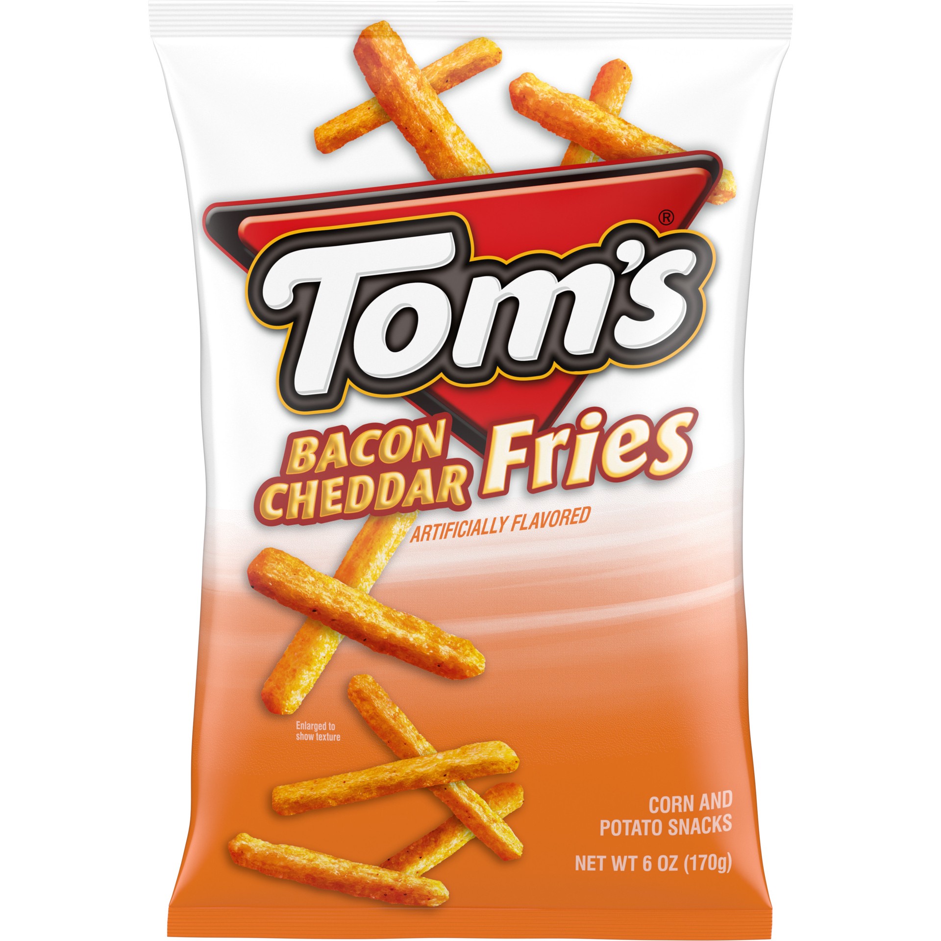 slide 1 of 5, Tom's Bacon and Cheddar Fries, 6 Oz Bag, 6 oz