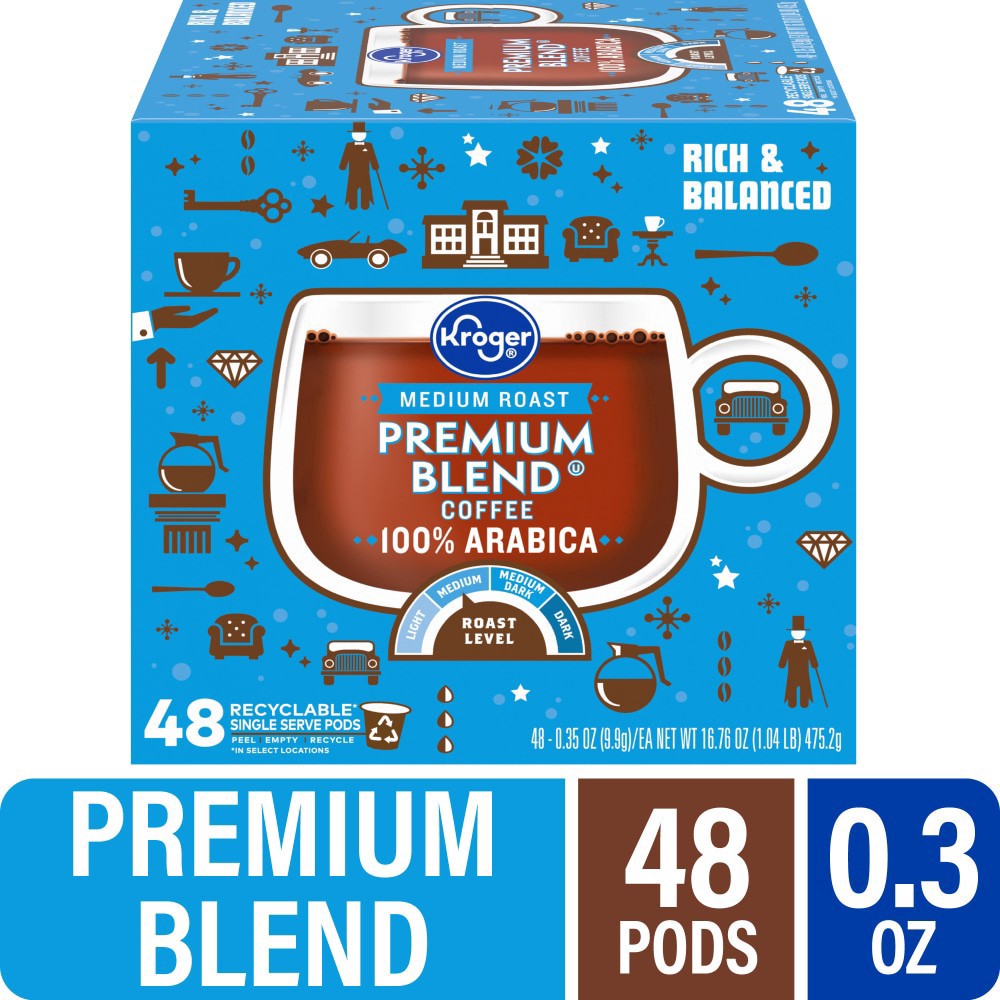 slide 3 of 5, Kroger Premium Coffee Single Serve Cups - 48 ct, 48 ct