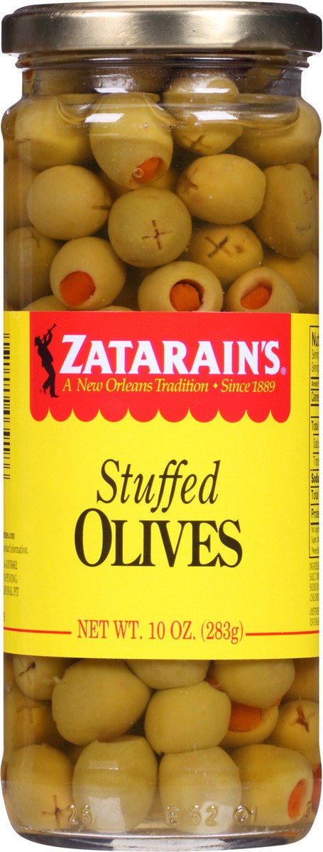 slide 3 of 7, Zatarain's Manzanilla Stuffed Olives, 10 oz, 10 oz