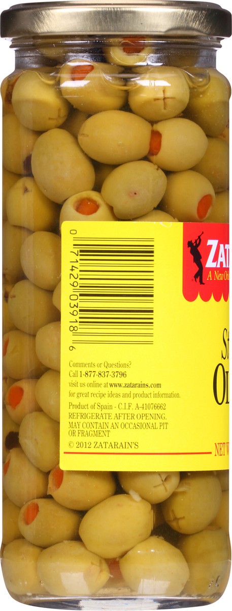 slide 2 of 7, Zatarain's Manzanilla Stuffed Olives, 10 oz, 10 oz