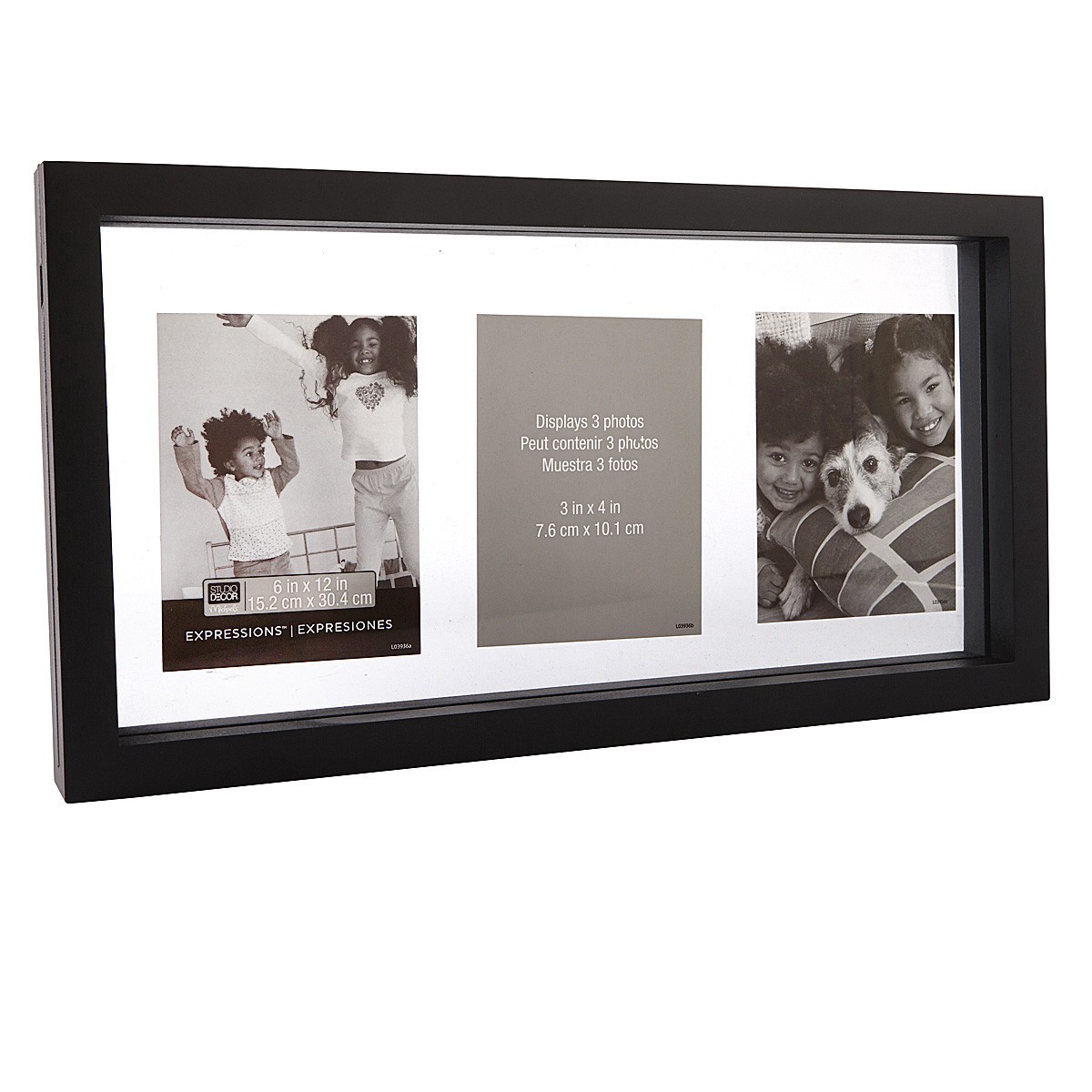 slide 2 of 5, Expressions 6" X 12" Black Float Frame By Studio Decor, 6 in x 12 in