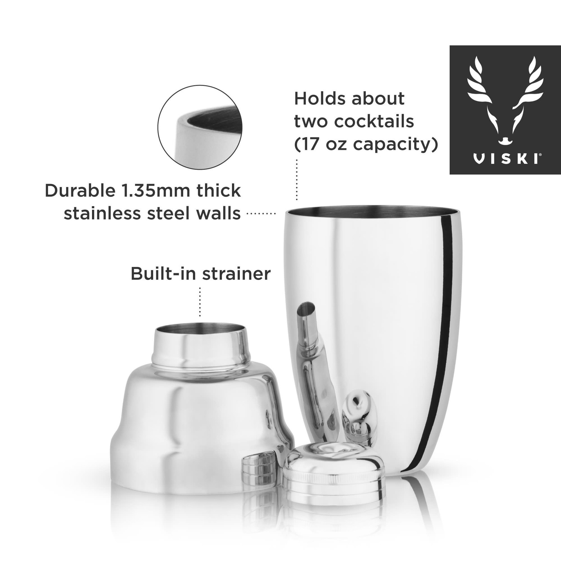 slide 5 of 5, Viski Heavyweight Cocktail Shaker 1 ea, 1 ct