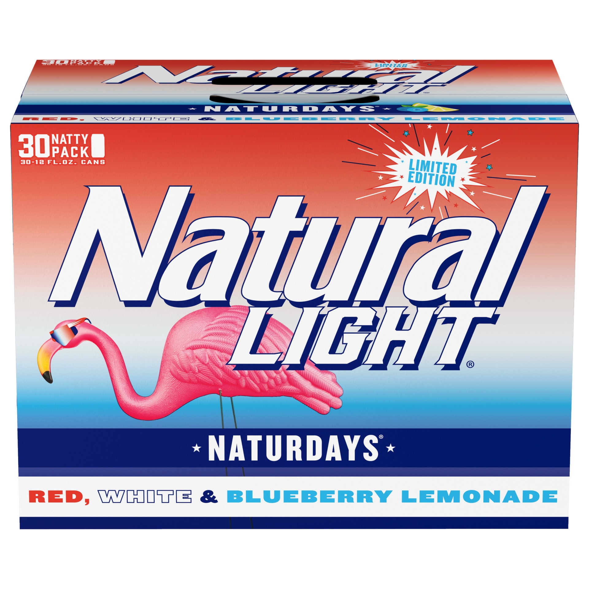 Natural Light Naturdays Red, White & Blueberry Lemonade Beer 12 fl oz