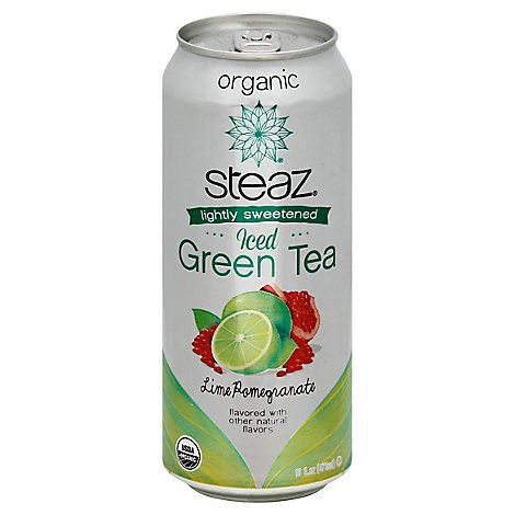 slide 1 of 1, Steaz Iced White Tea Lime Pomegranate - 16 Fl. Oz., 16 fl oz