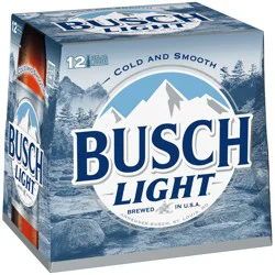 Busch Beer, 12 Pack Beer, 12 FL OZ Bottles, 4.1% ABV