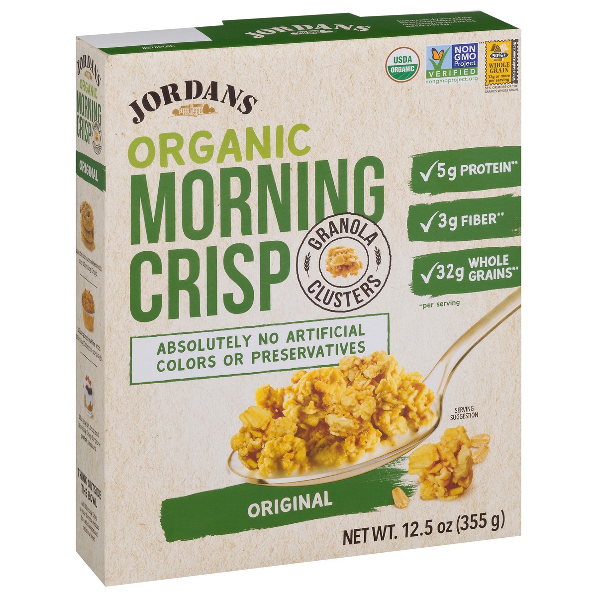 slide 13 of 13, Jordans Organic Morning Crisp Original Granola Clusters 12.5 oz, 12.5 oz