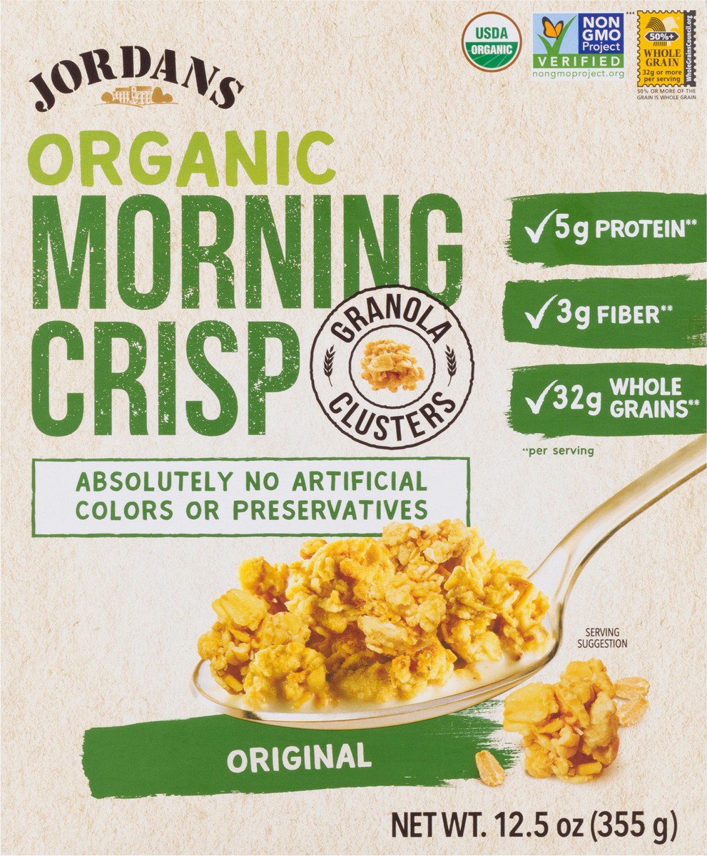 slide 1 of 13, Jordans Organic Morning Crisp Original Granola Clusters 12.5 oz, 12.5 oz