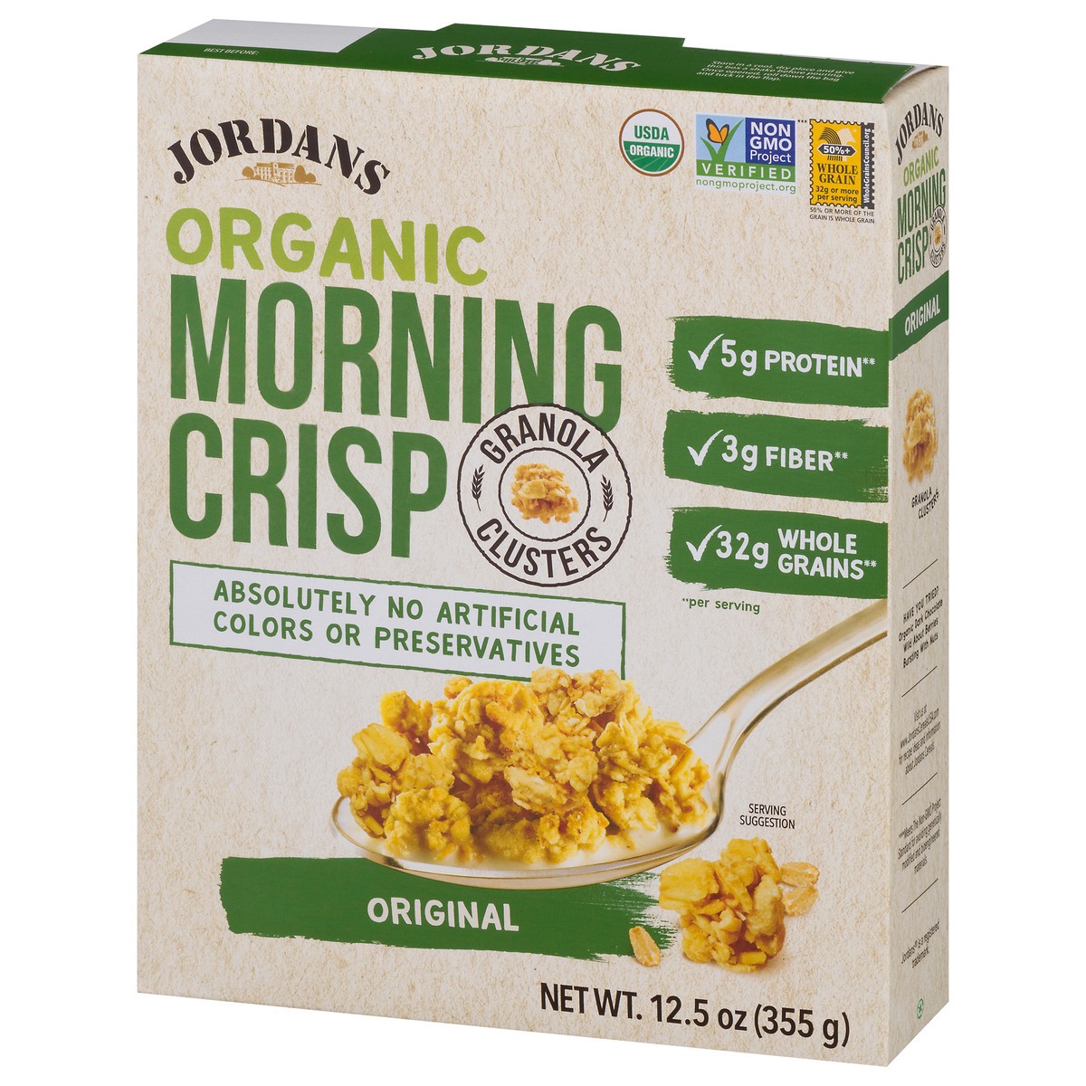 slide 8 of 13, Jordans Organic Morning Crisp Original Granola Clusters 12.5 oz, 12.5 oz