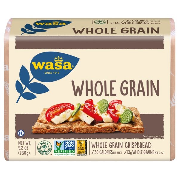 slide 1 of 7, Wasa Swedish Style Whole Grain Crispbread 9.2 oz, 9.2 oz