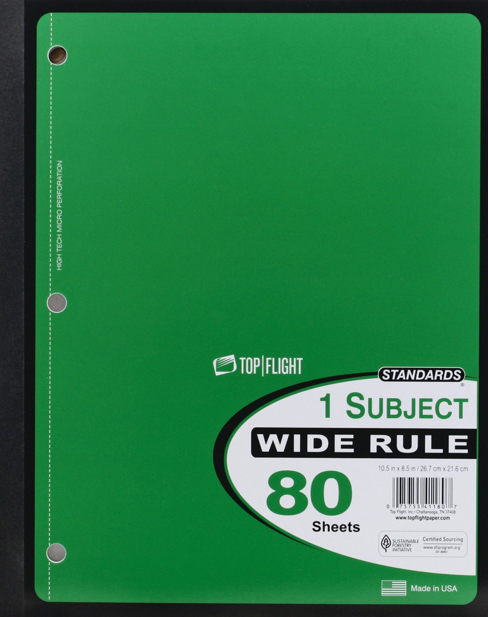 slide 7 of 7, Top Flight Wireless Notebook Wide Ruled 80Ct - Each, 1 ct