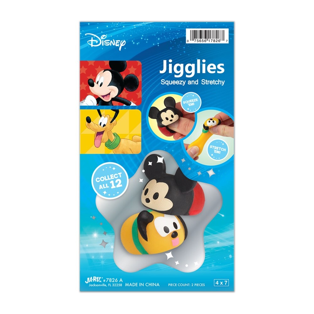 slide 1 of 1, Ja-Ru Disney Mickey & Pluto Jigglies Toy, 2 ct