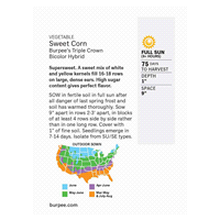 slide 5 of 5, Burpee Sweet Corn Burpee's Triple Crown Bicolor Hybrid Seeds, 1 ct