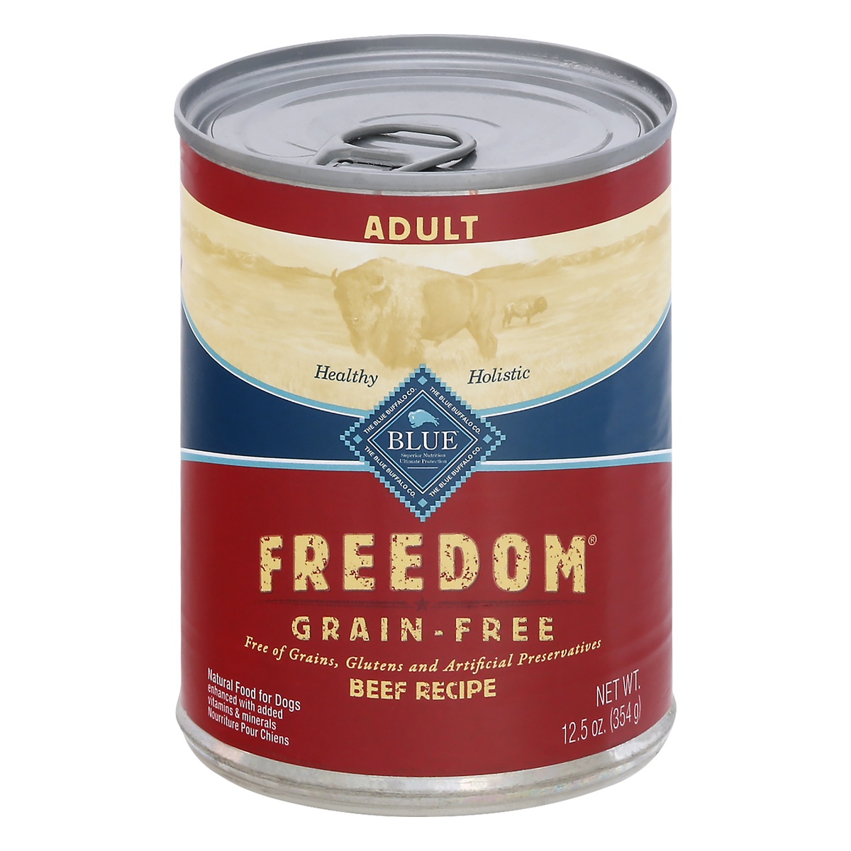 slide 1 of 1, Blue Buffalo Freedom Adult Wet Dog Food, Beef Recipe, 12.5 oz